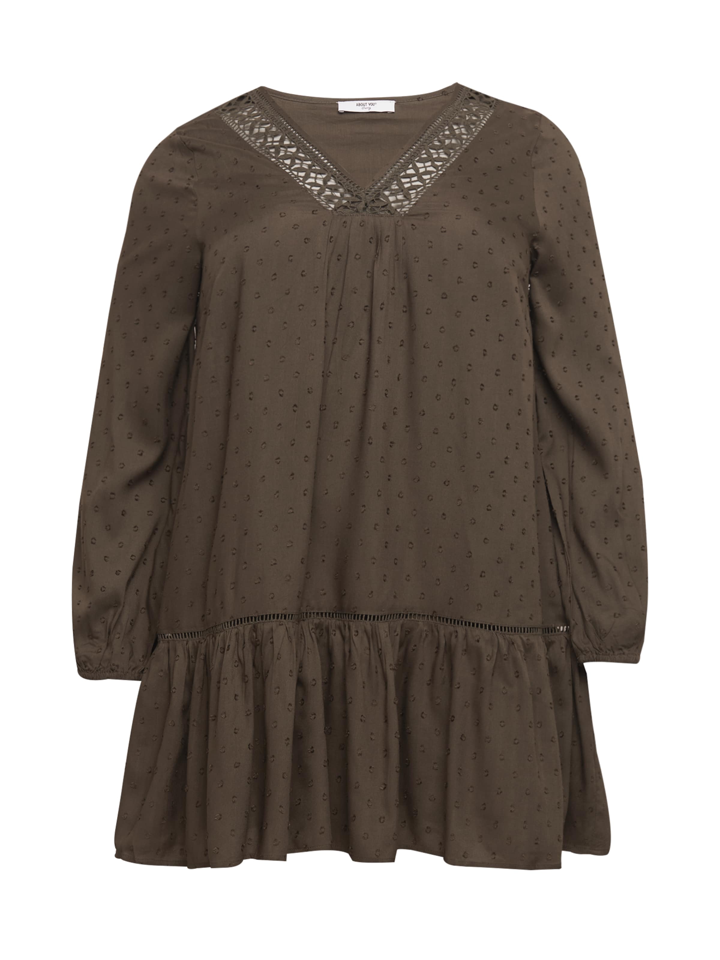 ABOUT YOU Curvy Obleka 'Hermine' | zelena barva: sprednja stran