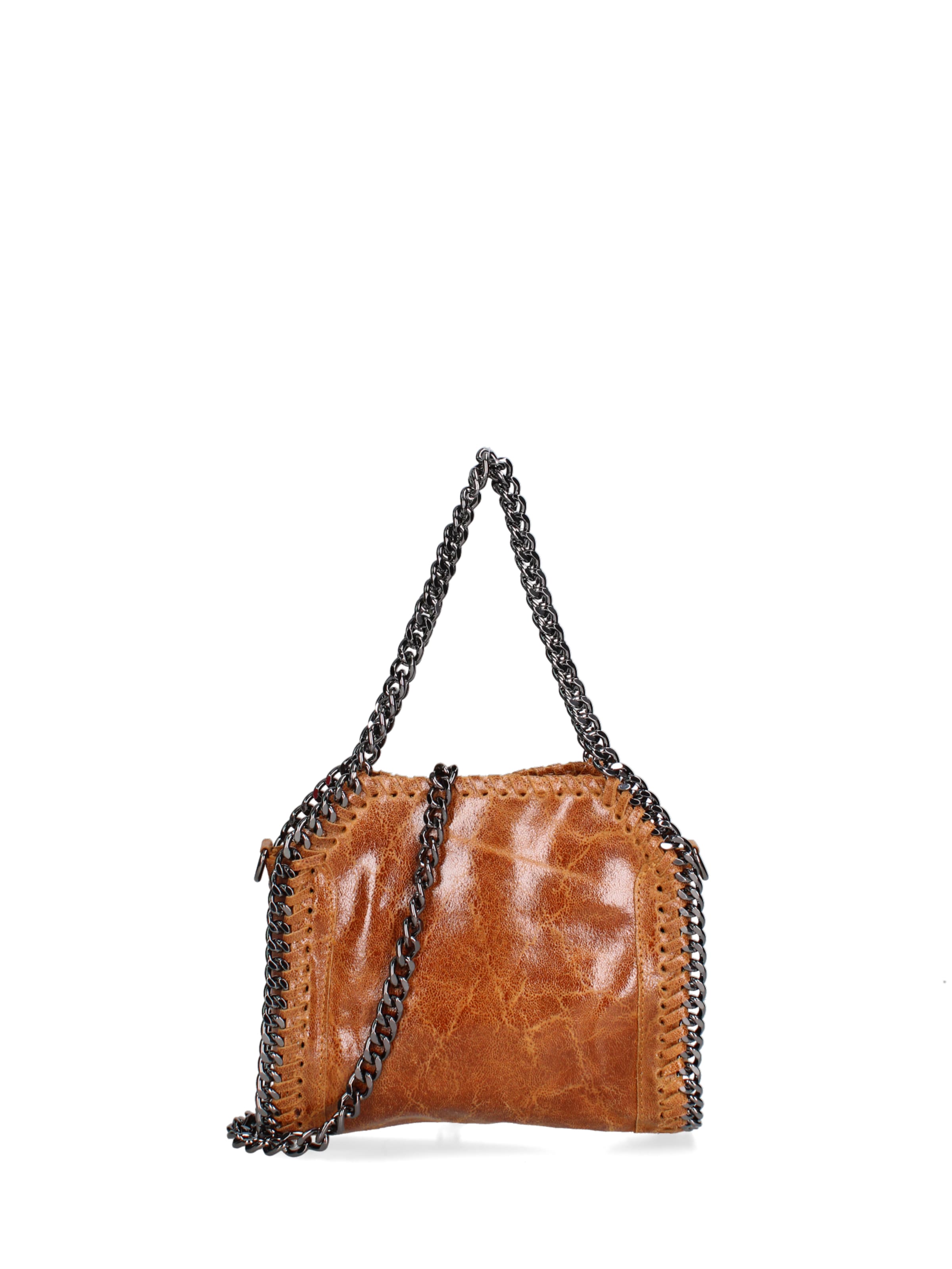 Borsa a mano 'Borsa a mano donna pelle scamosciata stampata con zip - Zefira Chic' di Gave Lux in marrone