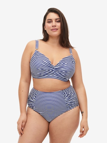 Slip costum de baie 'Stania' de la Swim by Zizzi pe albastru: față