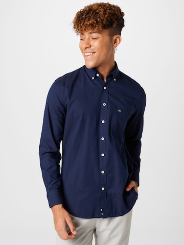 FYNCH-HATTON Regular fit Zakelijk overhemd in Blauw: voorkant