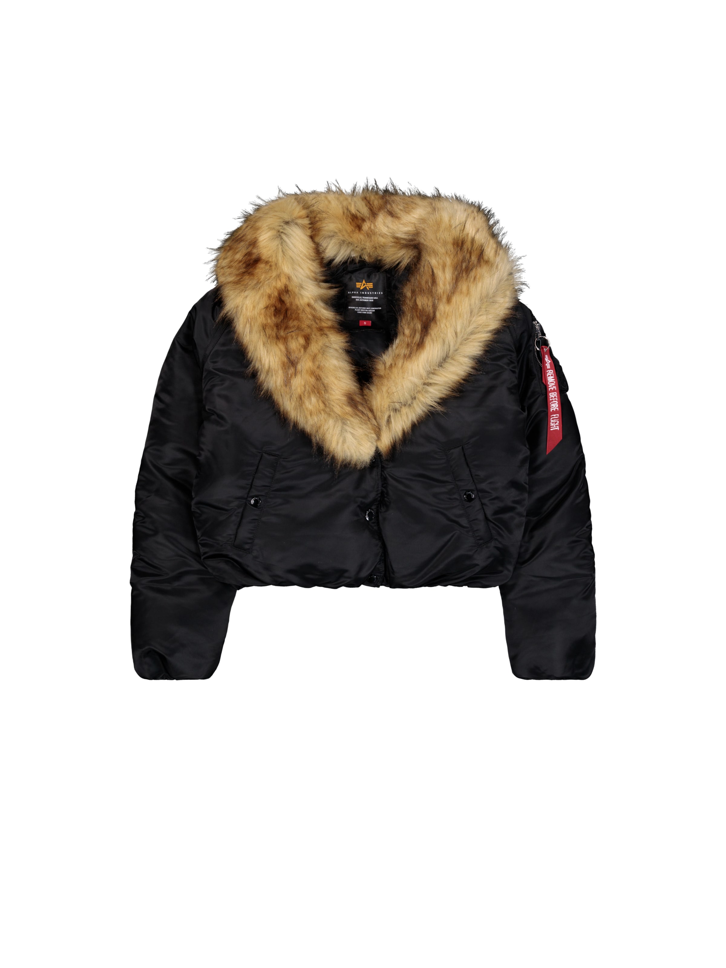 Giacca di mezza stagione di ALPHA INDUSTRIES in nero: frontale