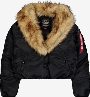 juoda ALPHA INDUSTRIES Demisezoninė striukė: priekis