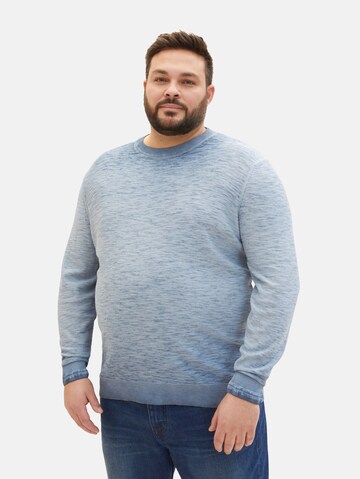 Pull-over TOM TAILOR Men + en bleu : devant