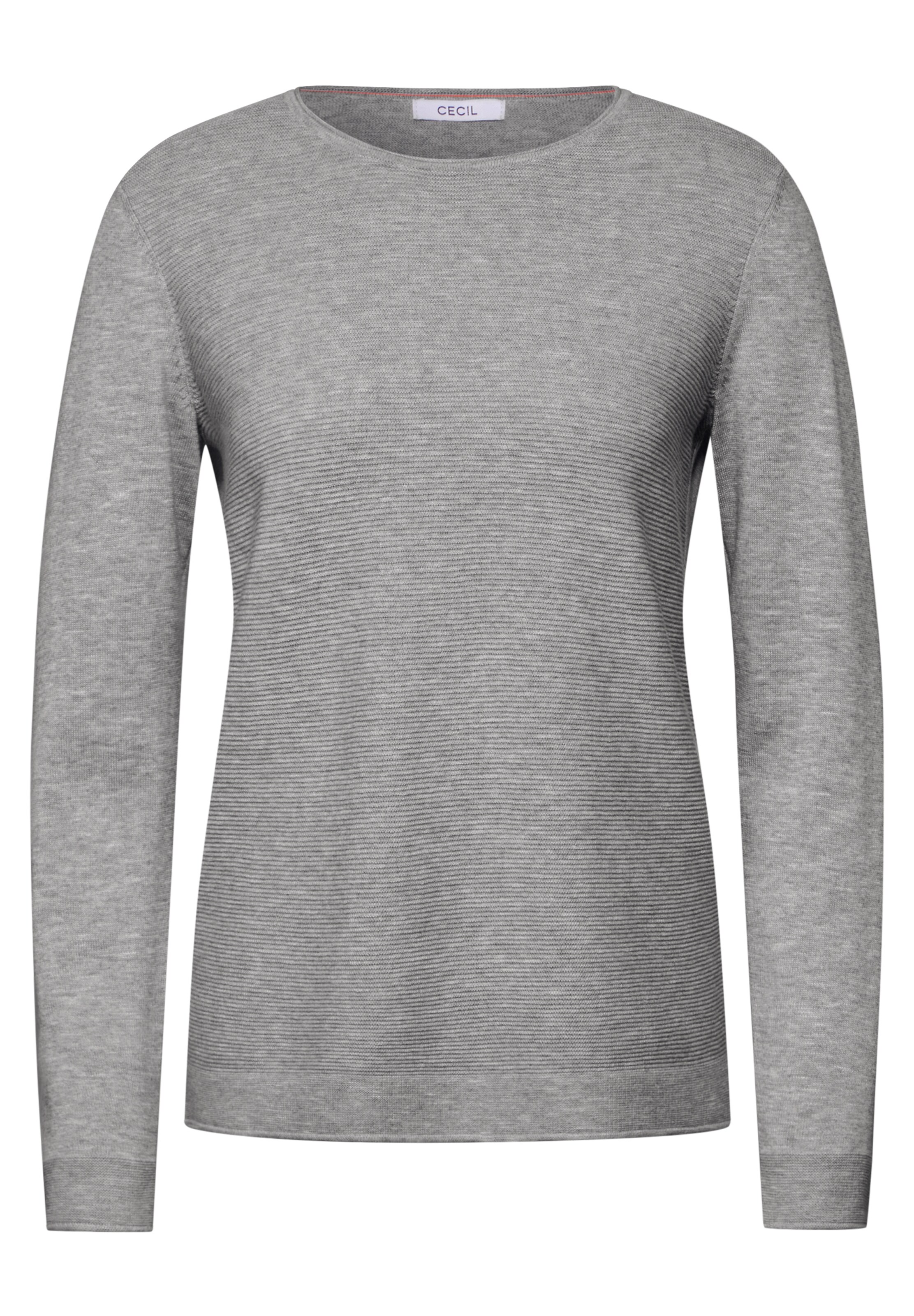 CECIL Pullover mit Struktur in Silber: Vorderseite