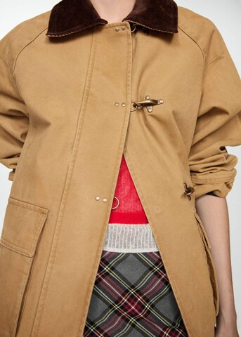 MANGO Parka 'Fire' in Braun