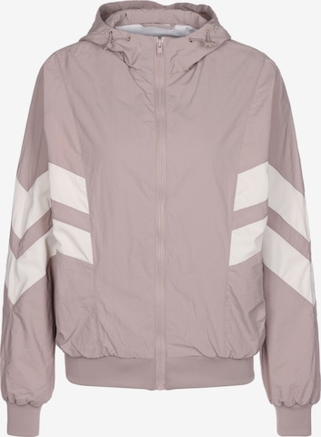 Urban Classics Between-Season Jacket 'Crinkle Batwing' in Pink: front