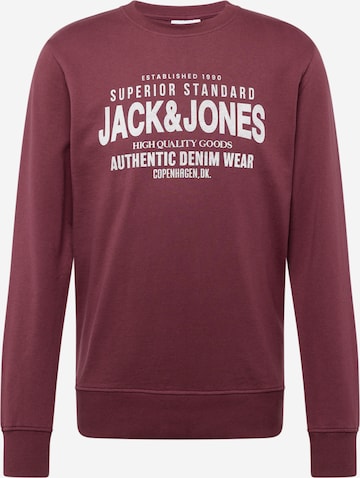 JACK & JONES Sweatshirt 'JJJeans' in Red: front