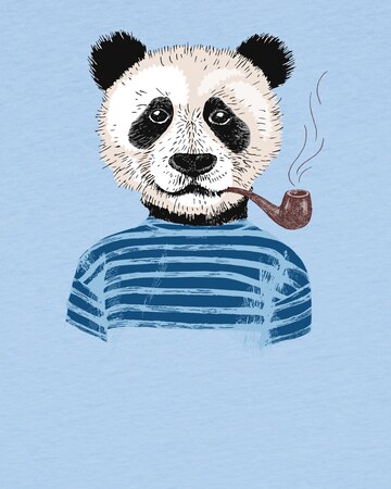 watabout.kids Shirt 'Panda' in Blue