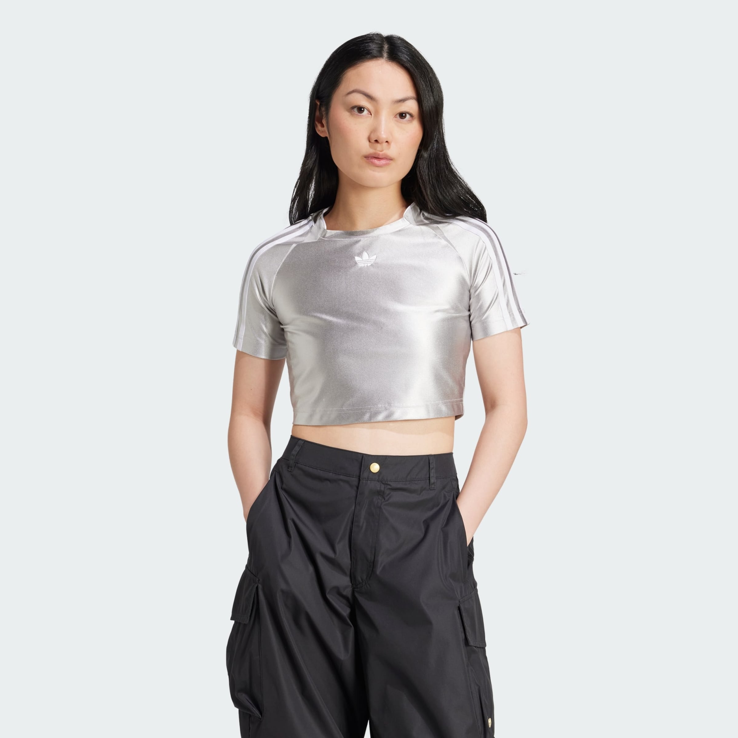 ADIDAS ORIGINALS Shirt 'Adicolor Teamgeist' in Silver Grey