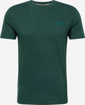 T-Shirt Superdry en vert : devant