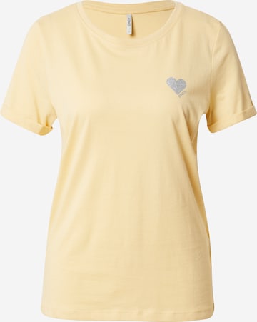 T-shirt 'Kita' ONLY en jaune : devant