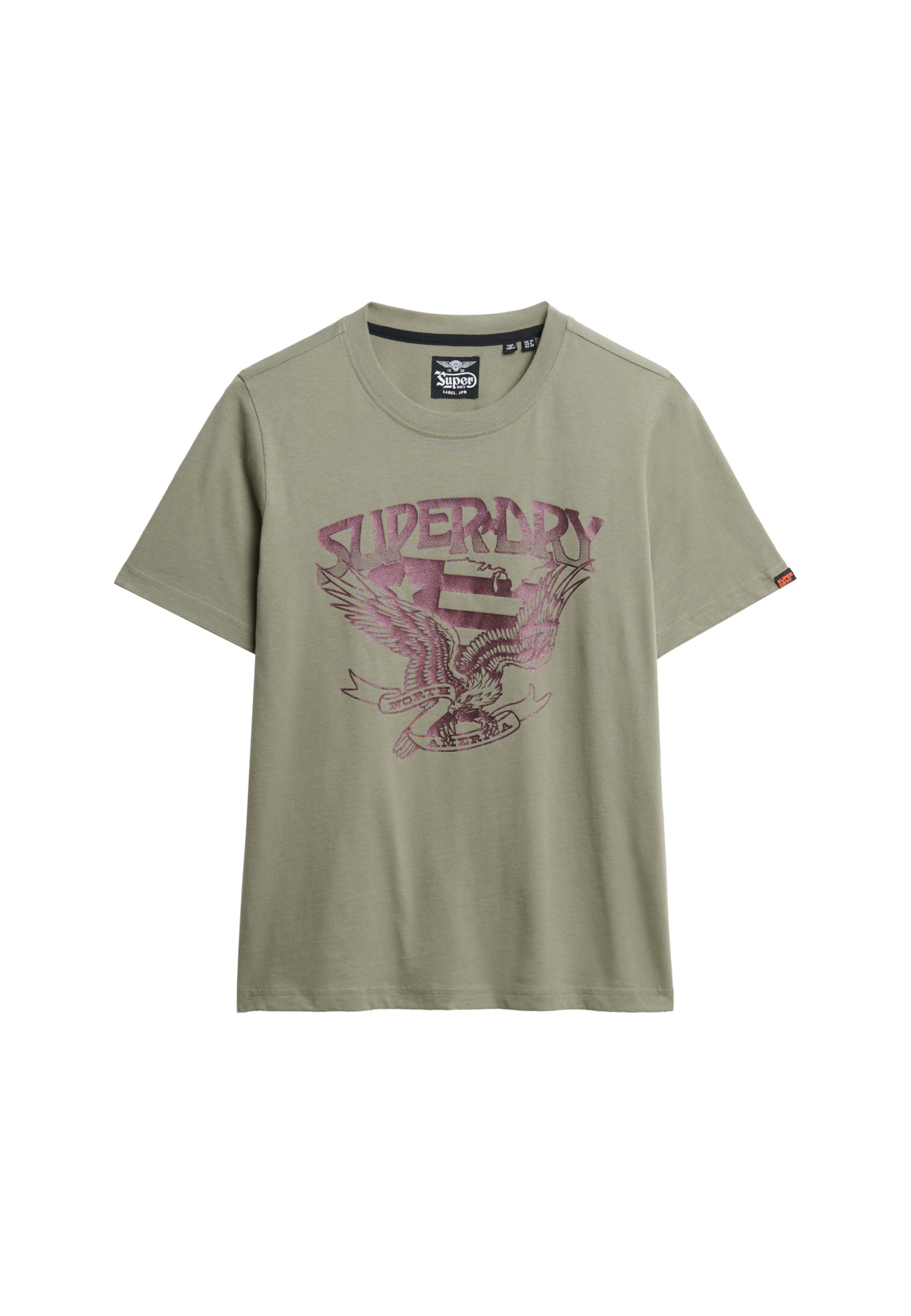 Superdry Футболка 'American Eagle' в Зеленый: спереди