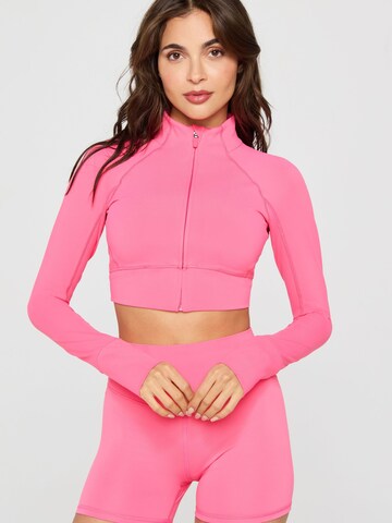 Fabletics Jacke 'PURELUXE CROPPED TRAIN JACKET' in Pink: Vorderseite