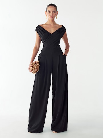 BWLDR Jumpsuit in Zwart: voorkant