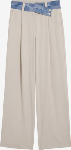 DesigualLoosefit Hlače na crtu - bijela boja: prednji dio