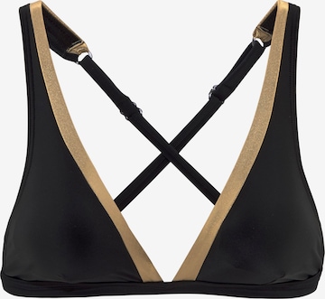 LASCANA Triangle Bikini Top in Black: front