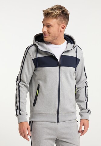 Mo SPORTS Zip-Up Hoodie in Grey: front