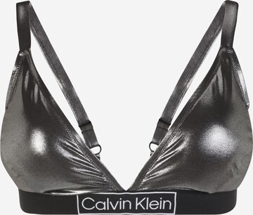 Calvin Klein Swimwear Plus Triangel Bikinitopp i grå: forside