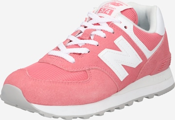 Sneaker bassa '574' di new balance in rosa: frontale
