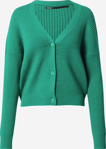 ONLY Knit Cardigan 'KATIA' in Green: front