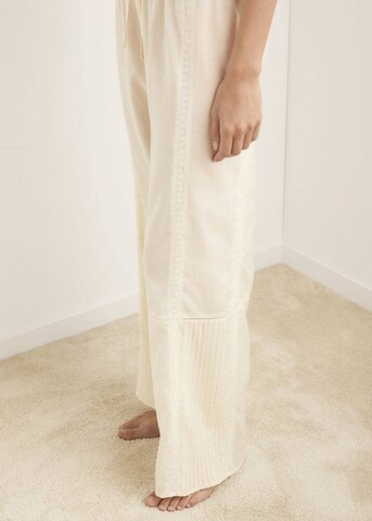 MANGO Pajama Pants 'Tere' in Beige