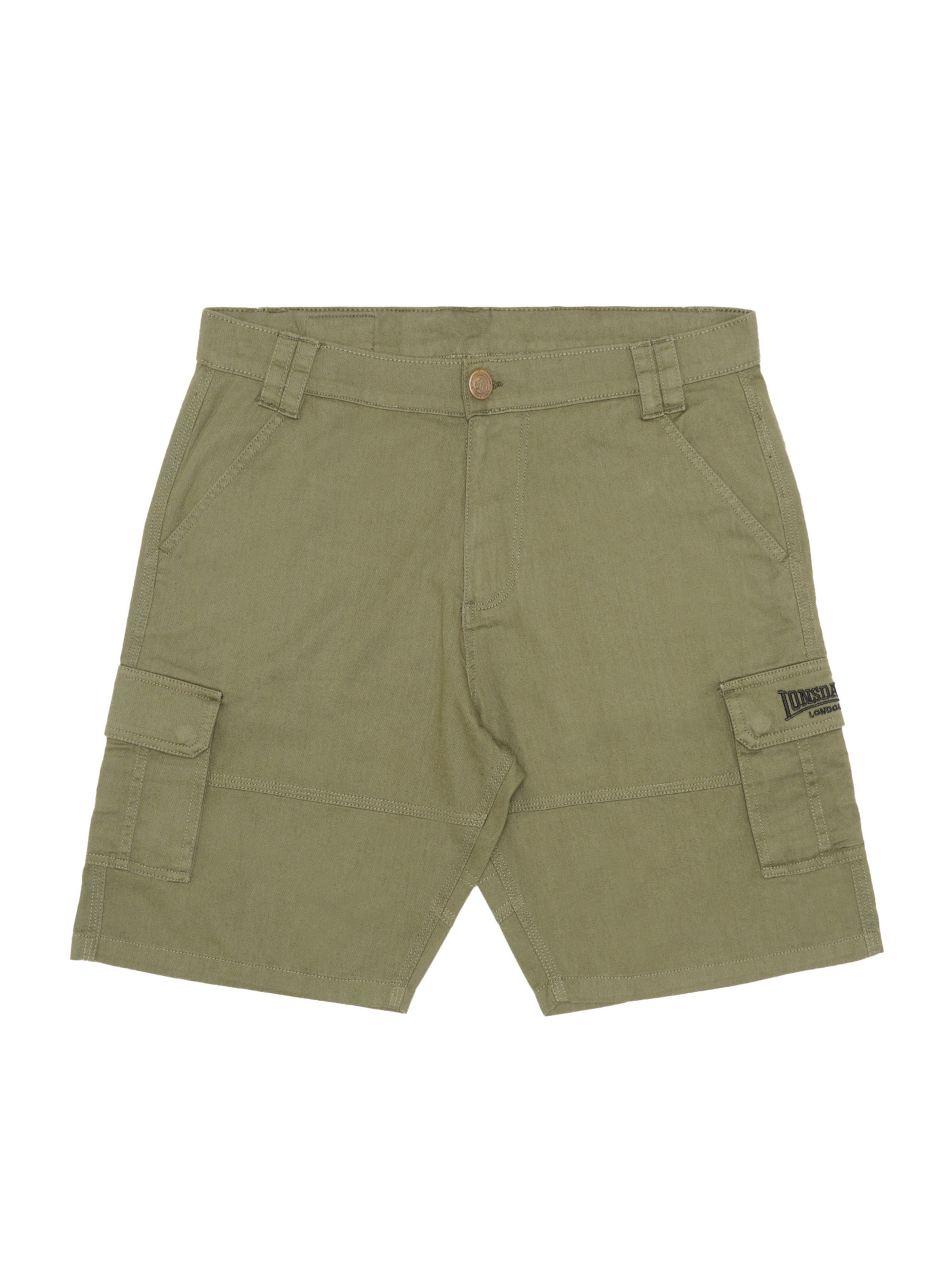 Loosefit Pantalon cargo 'Balrath' LONSDALE en vert : devant