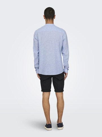 Coupe slim Chemise 'CAIDEN' Only & Sons en bleu