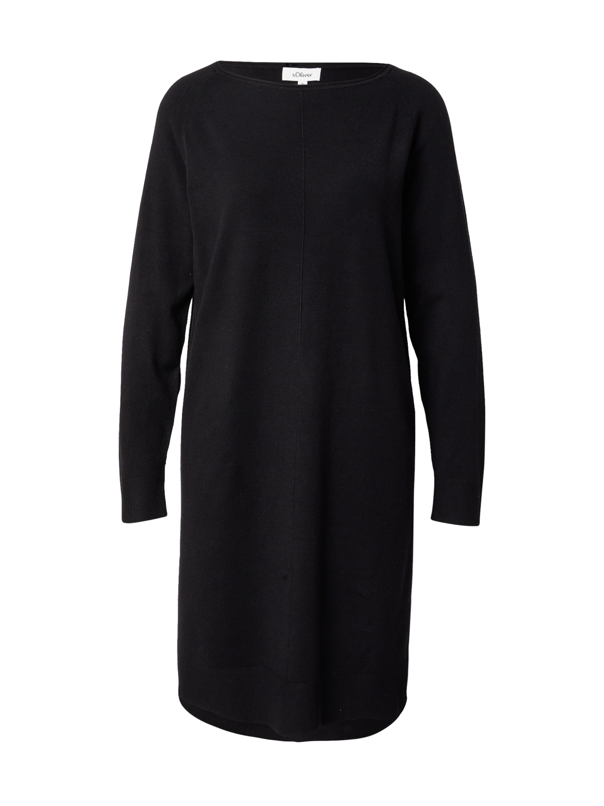 s.Oliver Pletena obleka | črna barva, Prikaz izdelka