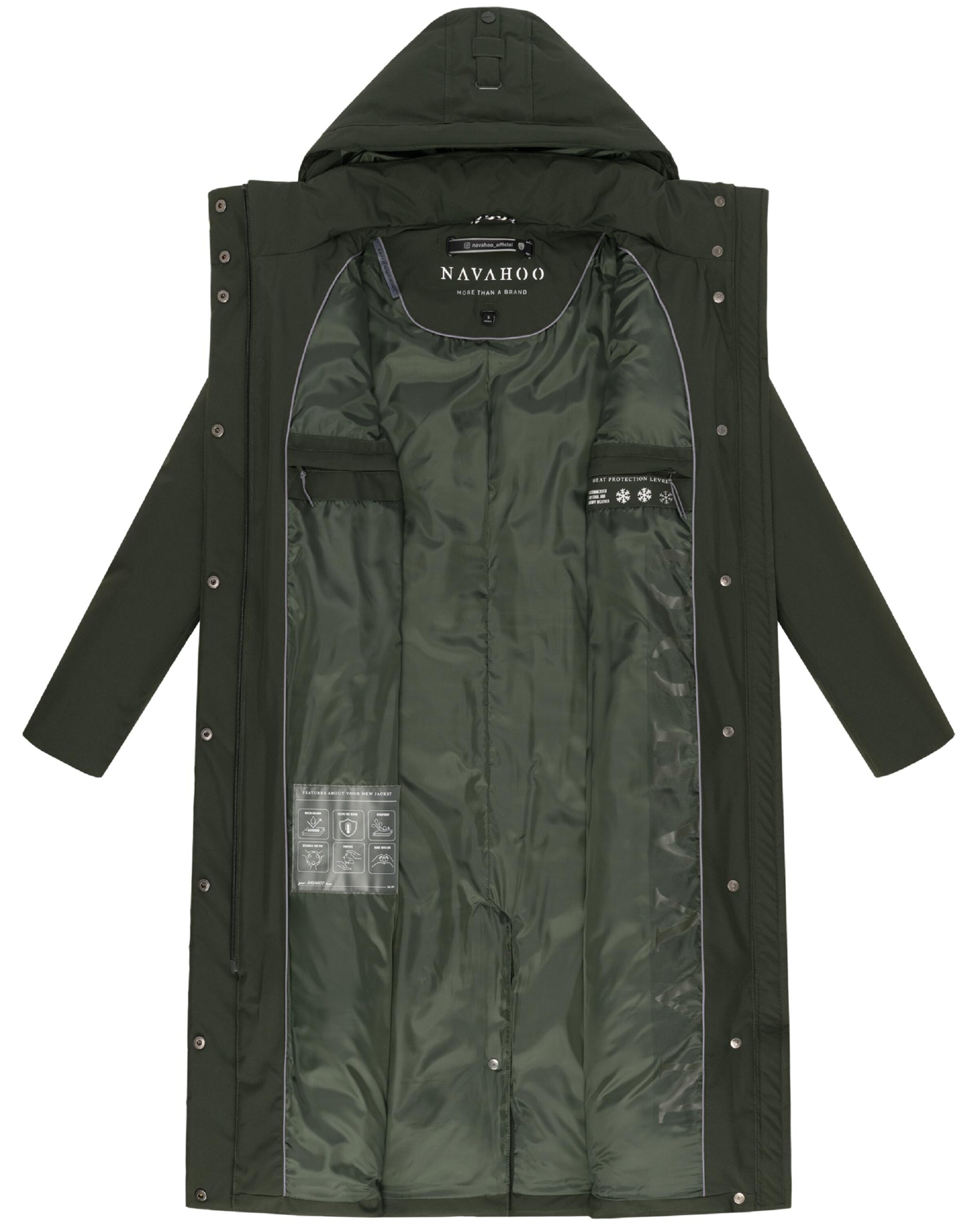 NAVAHOO Raincoat 'Waldbummler 14' in Green
