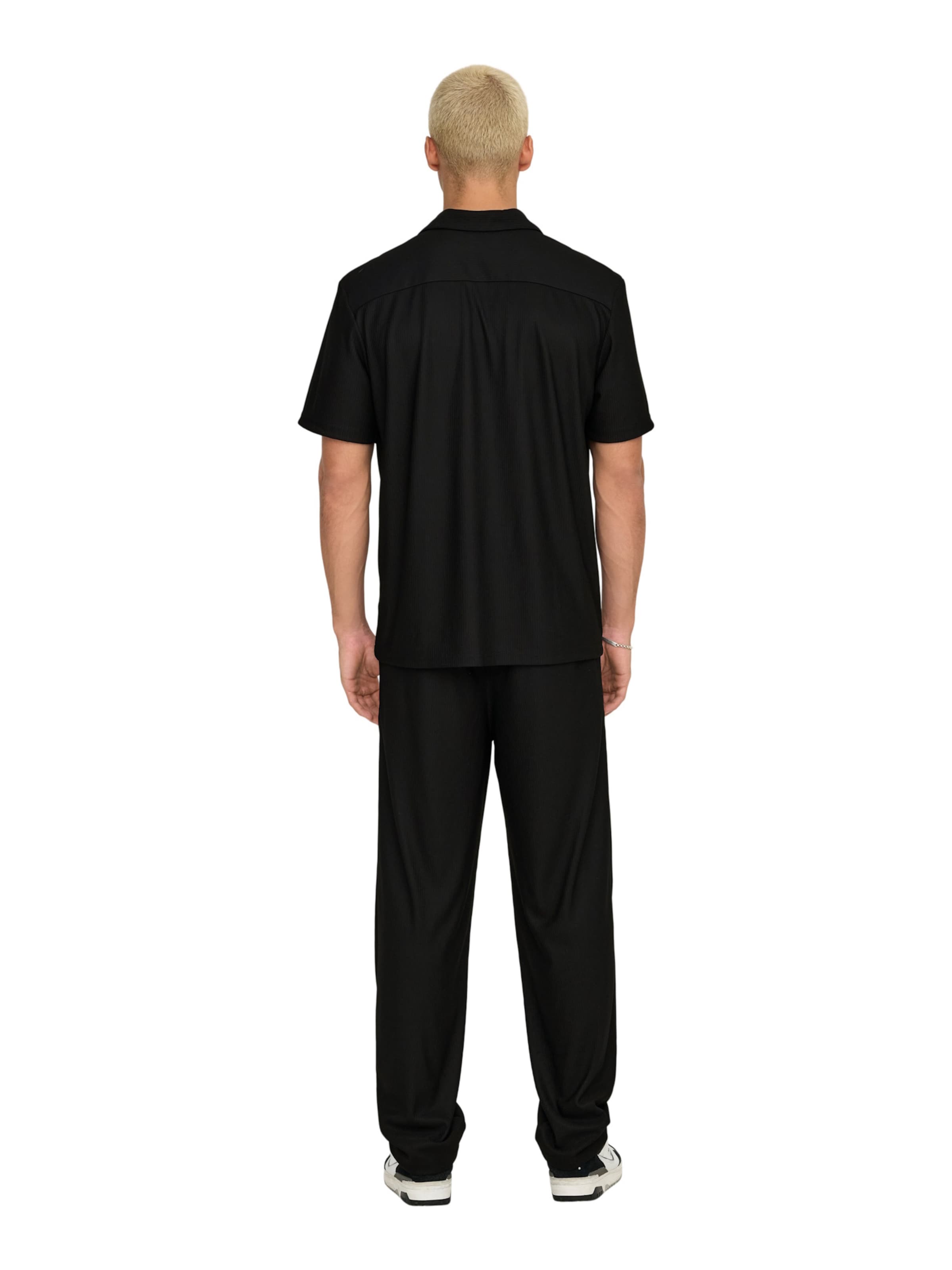 juoda Only & Sons Standartinis modelis Marškiniai 'ONSKari'