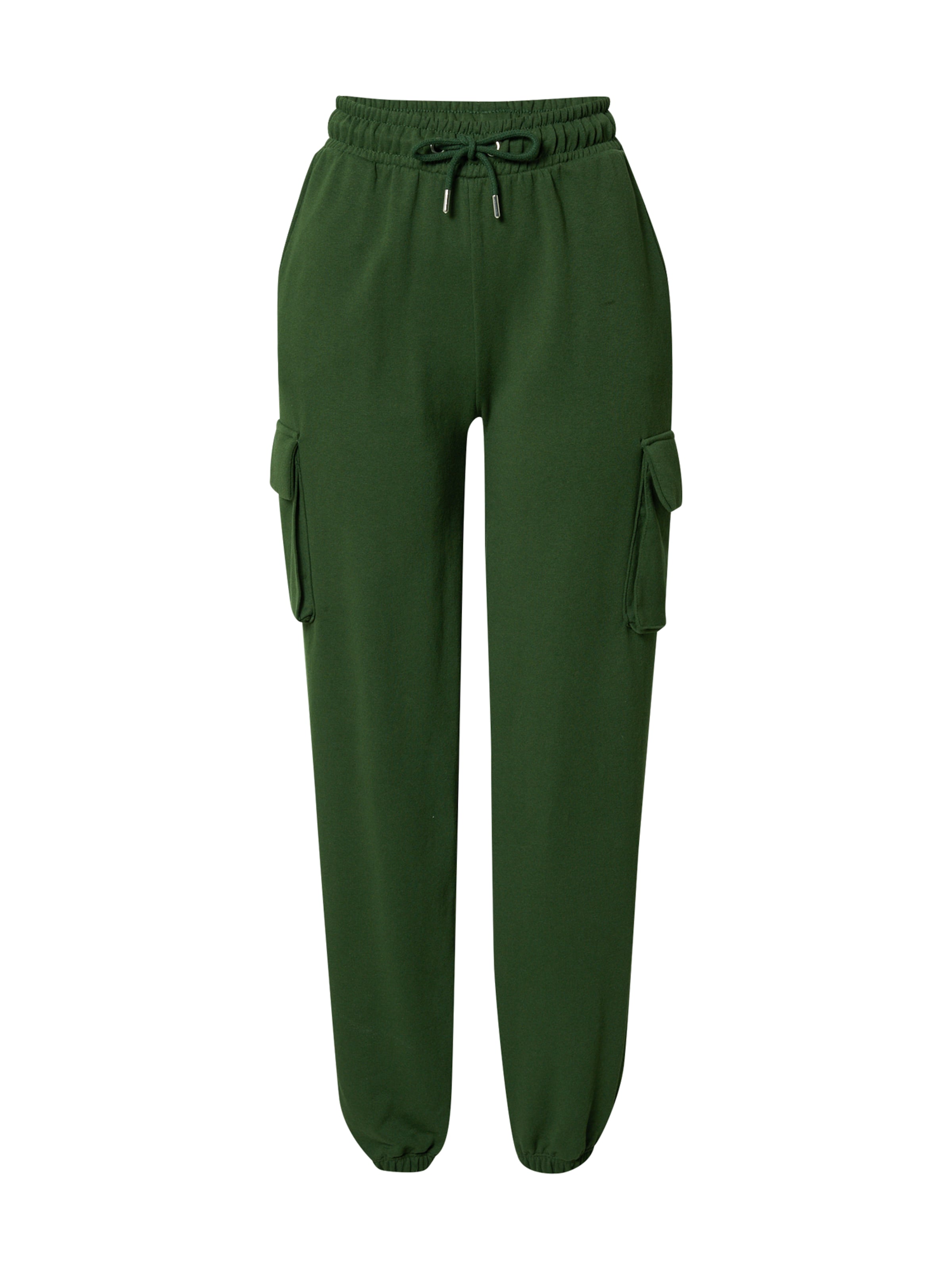 Effilé Pantalon cargo Nasty Gal en vert : devant