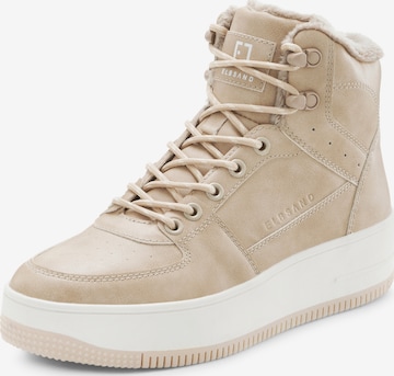 Baskets hautes Elbsand en beige : devant