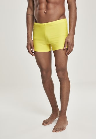 Urban Classics Swim Trunks in Yellow: front