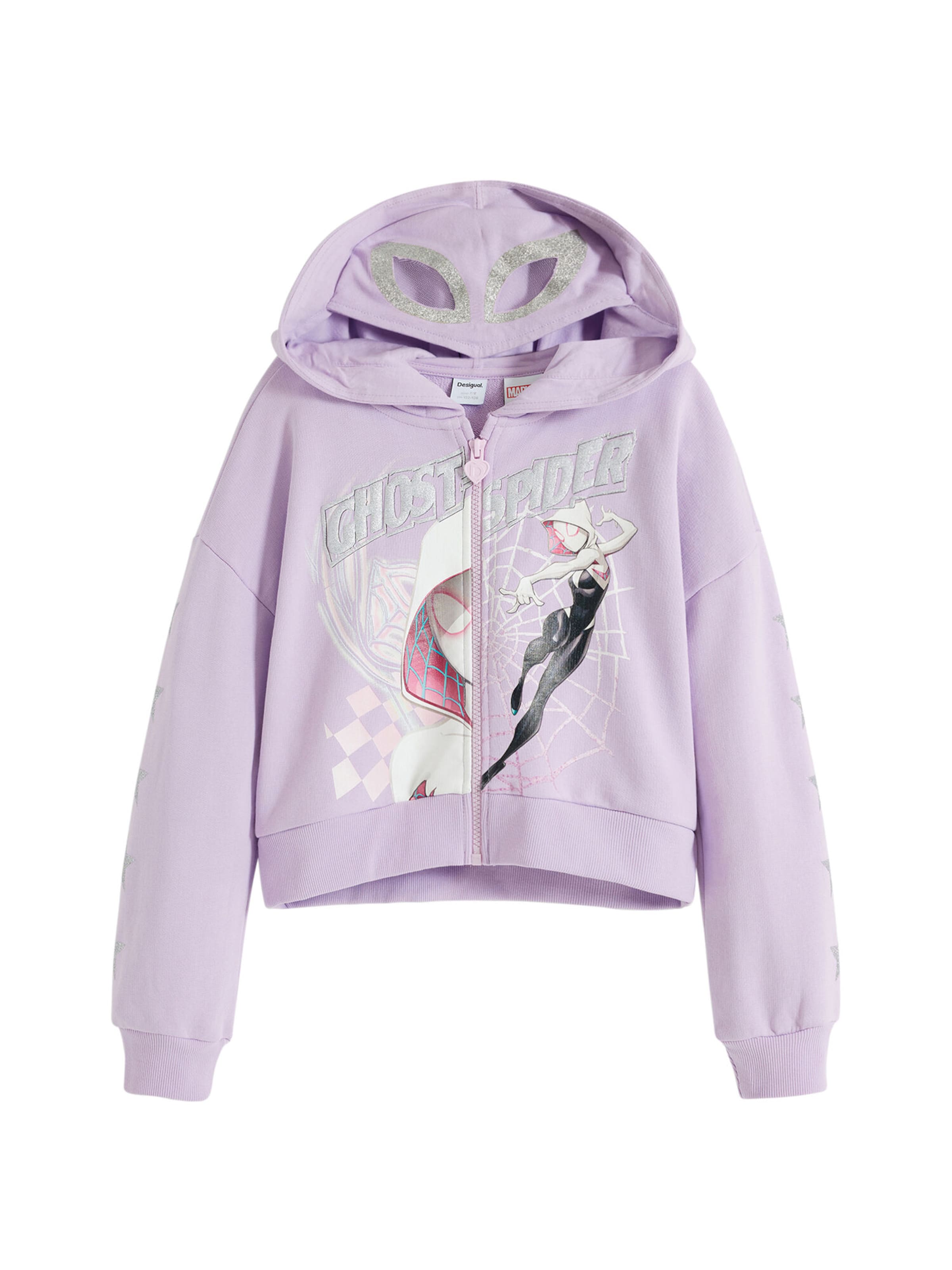 Giacca di felpa &#x27;Ghost Spider™&#x27; di Desigual in lilla: frontale