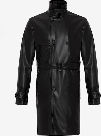 Antioch Between-Seasons Coat in Black: front