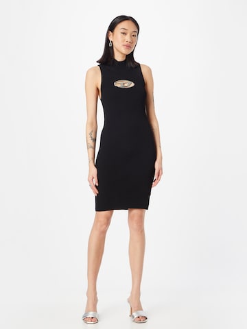 DIESEL Stickad klänning 'ONERVA' i svart: framsida