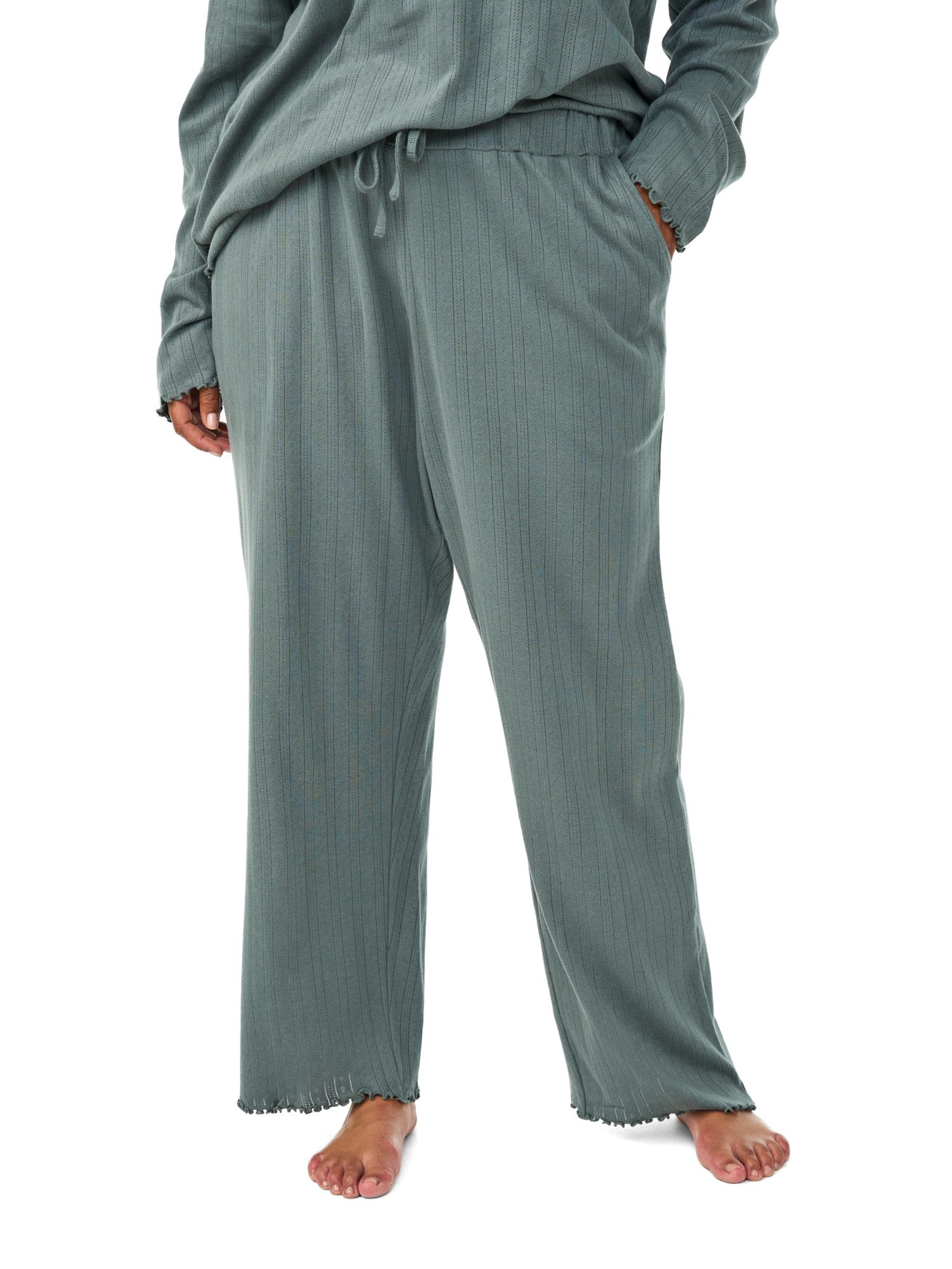 Zizzi Pajama pants 'MPOINTY' in Green: front