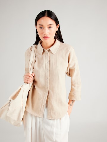 Camicia da donna 'LANIA' di VILA in beige: frontale