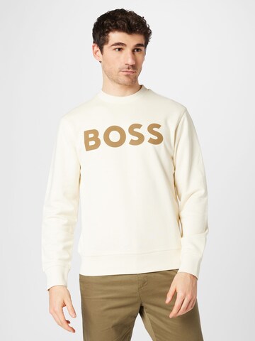 BOSS Sweatshirt 'WeBasic' i beige: forside