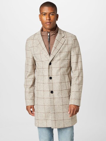 BOSS Black Between-seasons coat 'Hyde' in Beige: front