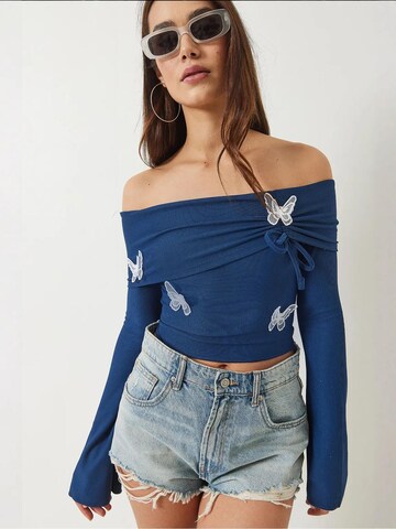 Bianco Lucci Shirt in Blau