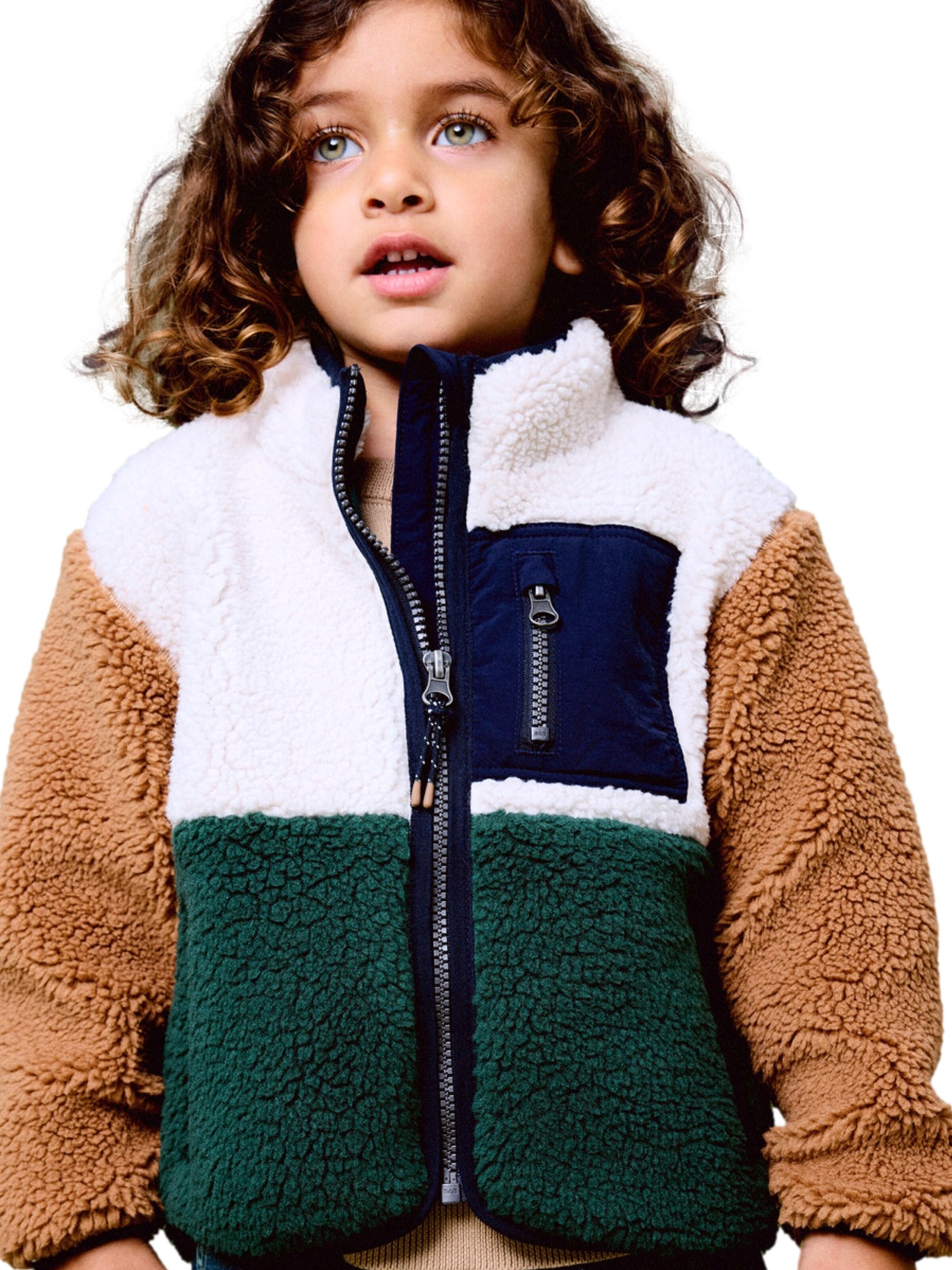 NAME IT Fleece jas 'NMMMACEY' in Groen