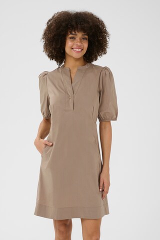 CULTURE Jurk 'Obla Antoinett' in Beige: voorkant