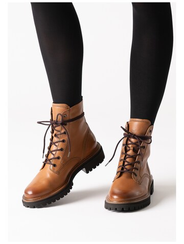 Paul Green Lace-Up Ankle Boots in Brown