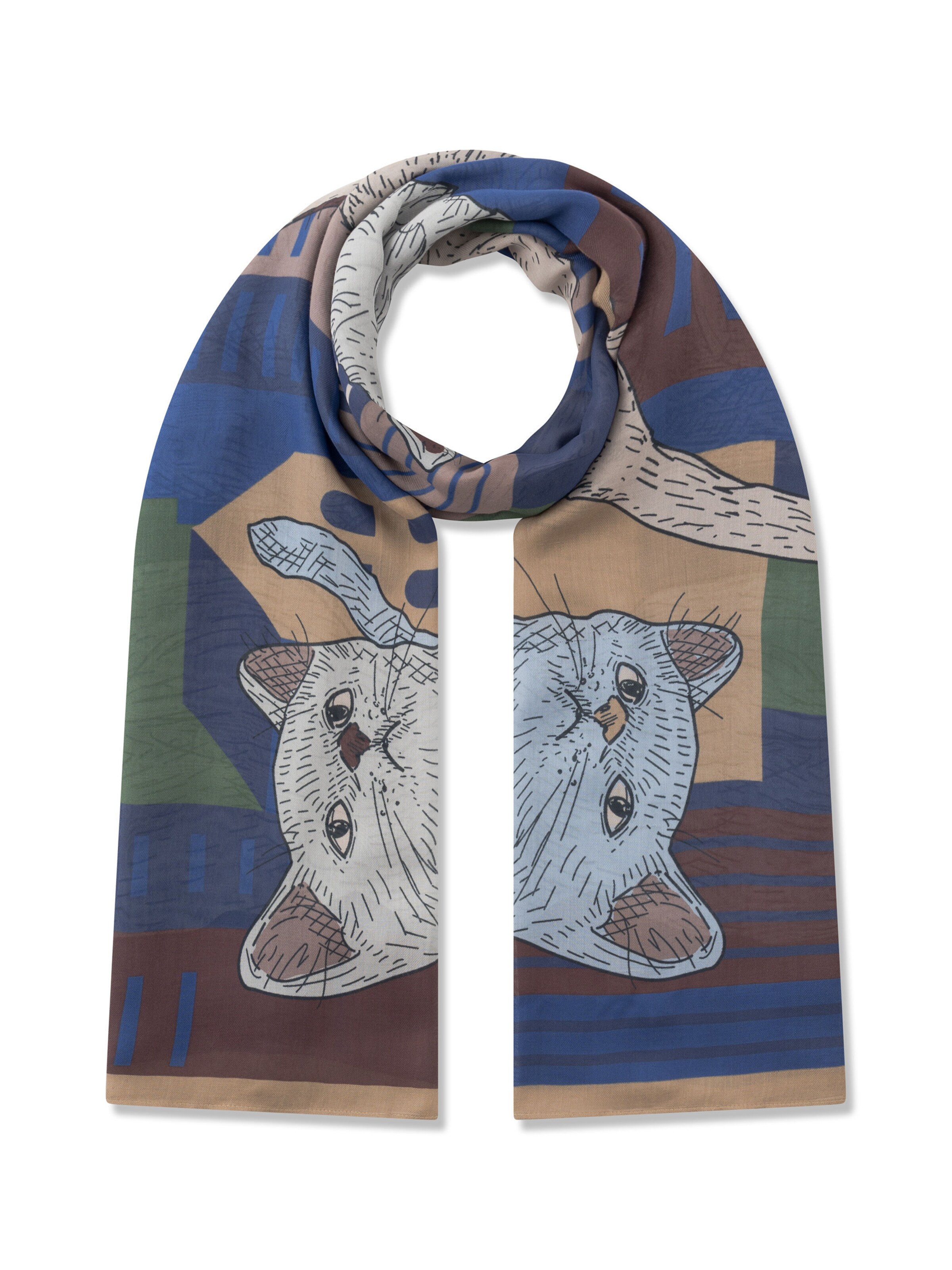 CODELLO Sjaal in Blauw: voorkant