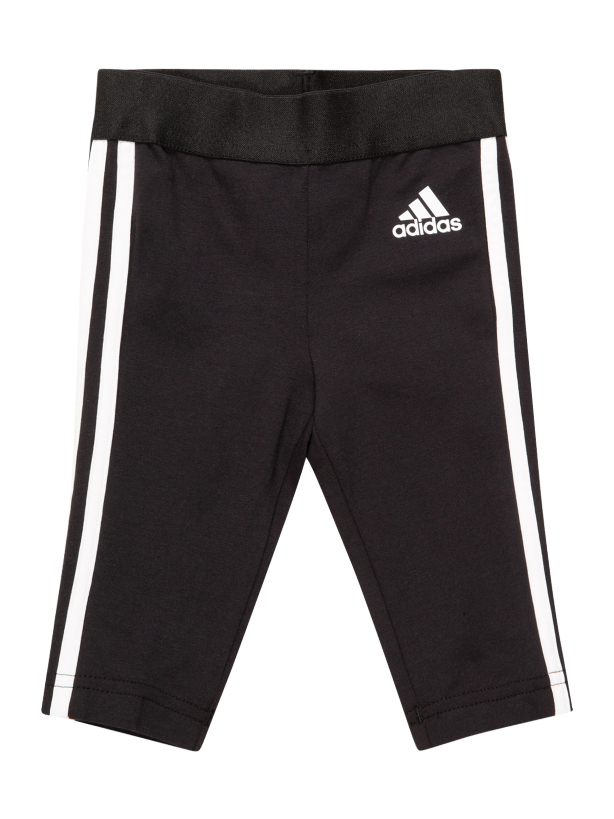 ADIDAS SPORTSWEAR Regular Sportbroek 'Essentials 3 Stripes' in Zwart: voorkant