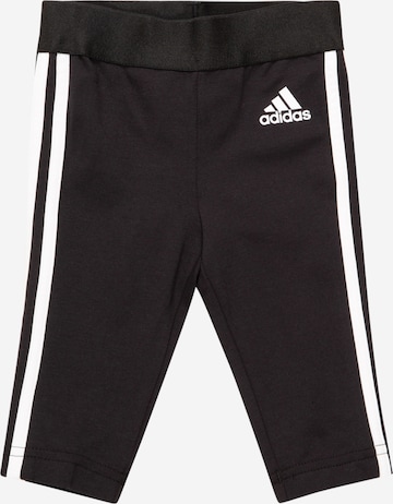 ADIDAS SPORTSWEAR - Pantalón deportivo 'Essentials 3 Stripes' en negro: frente