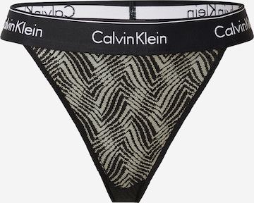 Regular Tanga de la Calvin Klein Underwear pe negru: față