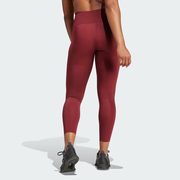 ADIDAS PERFORMANCE Skinny Sportbroek 'Optime Power' in Rood