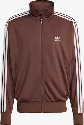 Veste de survêtement 'Adicolor Classics Firebird' ADIDAS ORIGINALS en marron : devant